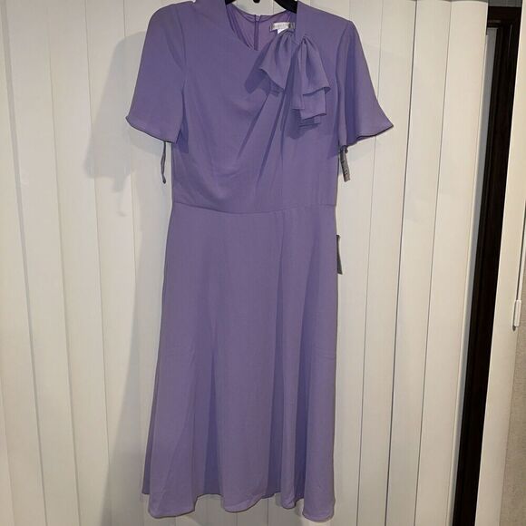 LONDON TIMES Womens Orchard Maxi Dress. Zipper Back. Bow Front. NWT. 2 - Picture 1 of 8
